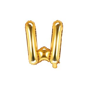 Folijski balon 35cm, slovo W, gold