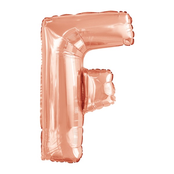 Folijski balon 80cm, slovo F, rose gold