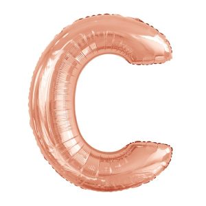 Folijski balon 80cm, slovo C, rose gold