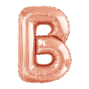 Folijski balon 80cm, slovo B, rose gold