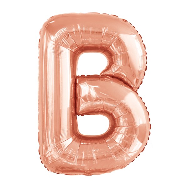 Folijski balon 80cm, slovo B, rose gold