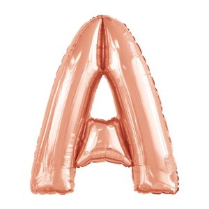 Folijski balon 80cm, slovo A, rose gold