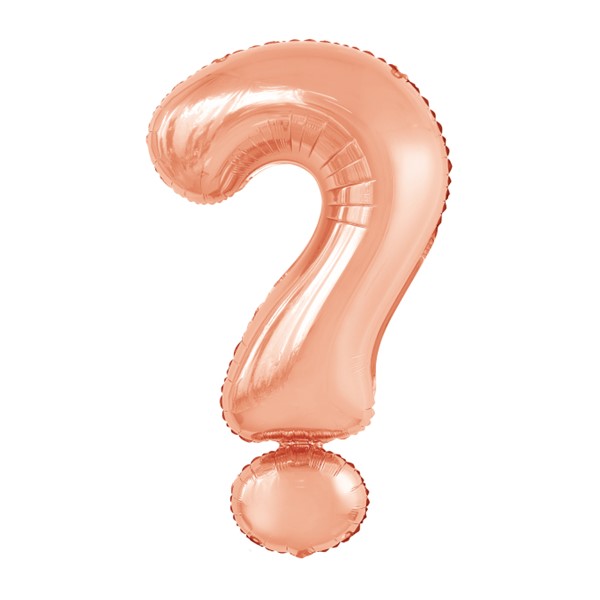 Folijski balon 80cm, znak ?, rose gold