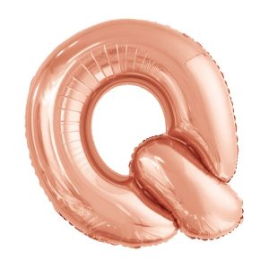 Folijski balon 80cm, slovo Q, rose gold
