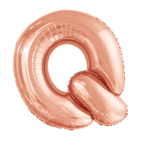 Folijski balon 80cm, slovo Q, rose gold