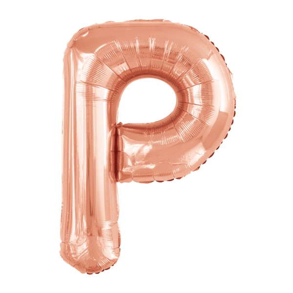 Folijski balon 80cm, slovo P, rose gold