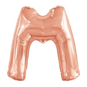 Folijski balon 80cm, slovo M, rose gold