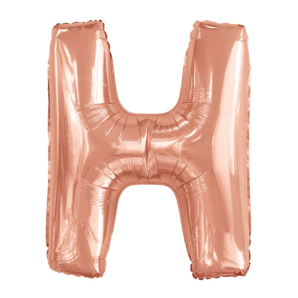 Folijski balon 80cm, slovo H, rose gold