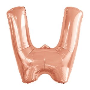 Folijski balon 80cm, slovo W, rose gold