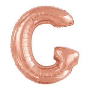Folijski balon 80cm, slovo G, rose gold