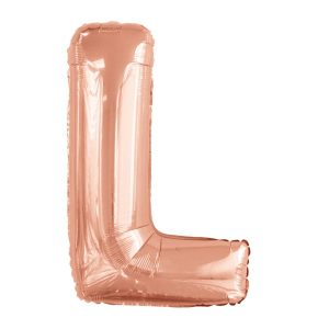 Folijski balon 80cm, slovo L, rose gold