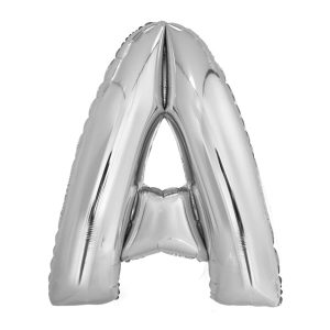 Folijski balon 80cm, slovo A, silver