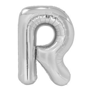 Folijski balon 80cm, slovo R, silver