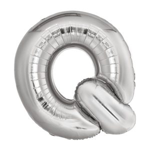 Folijski balon 80cm, slovo Q, silver