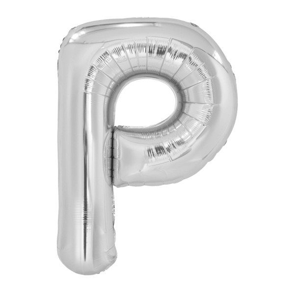 Folijski balon 80cm, slovo P, silver
