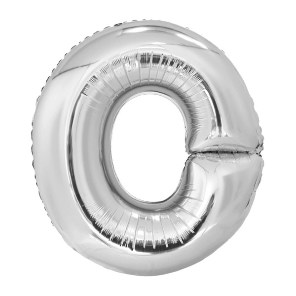 Folijski balon 80cm, slovo O, silver