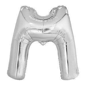 Folijski balon 80cm, slovo M, silver