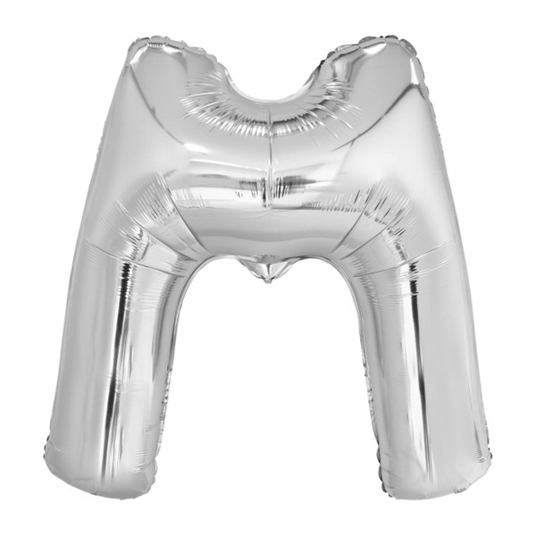 Folijski balon 80cm, slovo M, silver