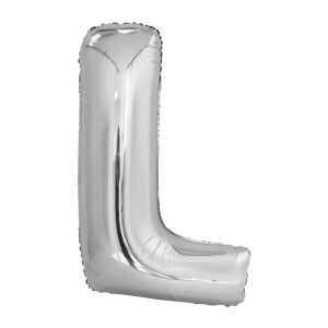 Folijski balon 80cm, slovo L, silver