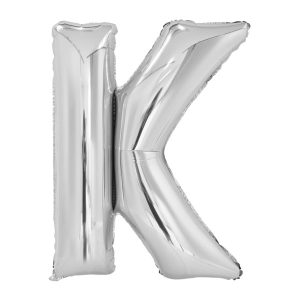 Folijski balon 80cm, slovo K, silver