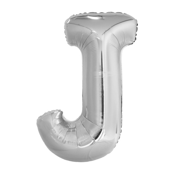 Folijski balon 80cm, slovo J, silver