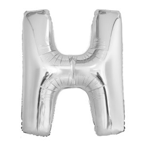 Folijski balon 80cm, slovo H, silver