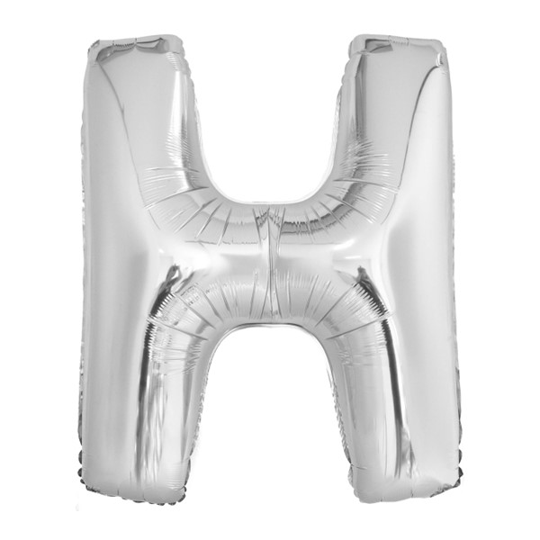 Folijski balon 80cm, slovo H, silver