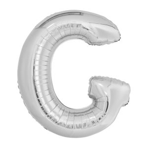 Folijski balon 80cm, slovo G, silver