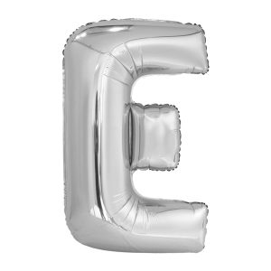 Folijski balon 80cm, slovo E, silver