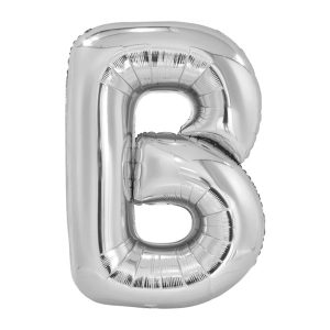 Folijski balon 80cm, slovo B, silver