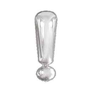 Folijski balon 80cm, znak !, silver