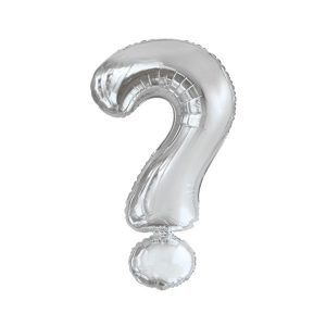 Folijski balon 80cm, znak ?, silver