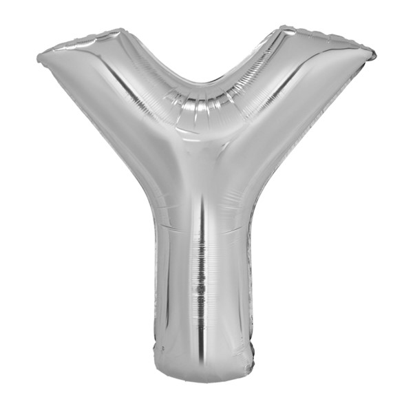 Folijski balon 80cm, slovo Y, silver