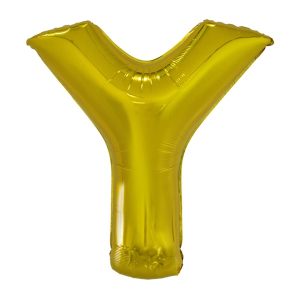Folijski balon 80cm, slovo Y, gold