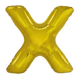 Folijski balon 80cm, slovo X, gold