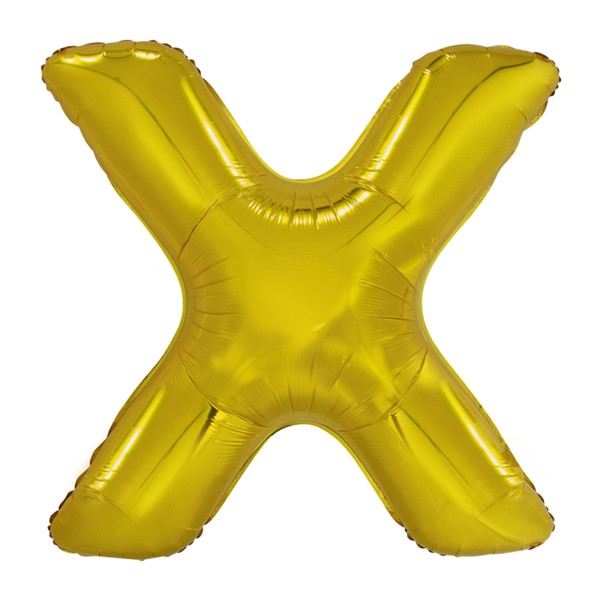Folijski balon 80cm, slovo X, gold