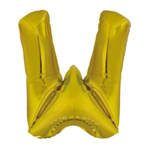 Folijski balon 80cm, slovo W, gold