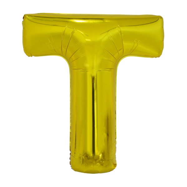 Folijski balon 80cm, slovo T, gold