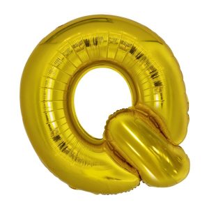 Folijski balon 80cm, slovo Q, gold