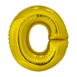 Folijski balon 80cm, slovo O, gold