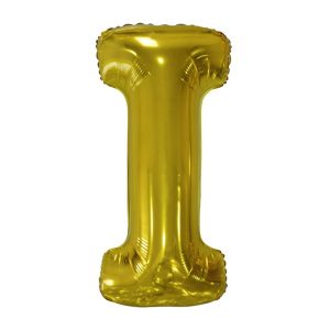 Folijski balon 80cm, slovo I, gold