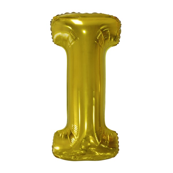 Folijski balon 80cm, slovo I, gold