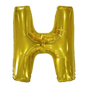 Folijski balon 80cm, slovo H, gold