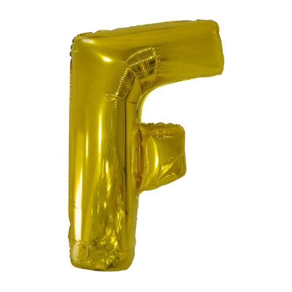Folijski balon 80cm, slovo F, gold
