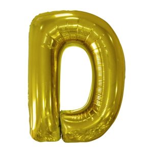 Folijski balon 80cm, slovo D, gold