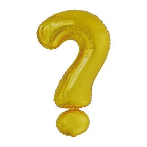 Folijski balon 80cm, znak ?, gold