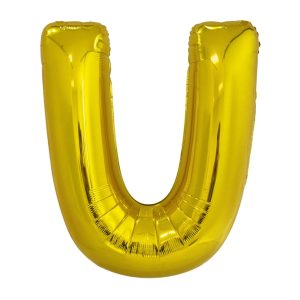 Folijski balon 80cm, slovo U, gold