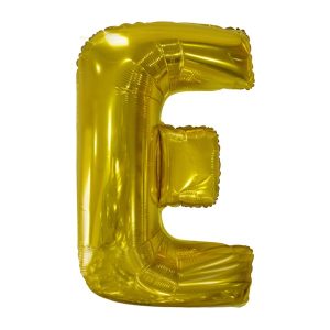 Folijski balon 80cm, slovo E, gold
