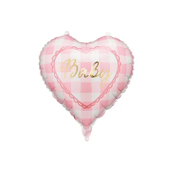 Folijski balon roza srce, Baby, 35 cm
