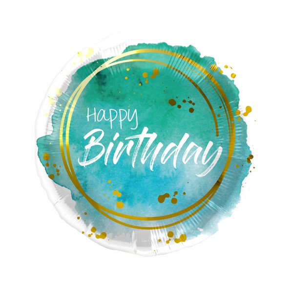 Folijski balon Happy Birthday, 45 cm
